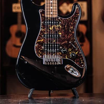 1990 Partscaster Stratocaster MIJ neck / American Standard body black image 1