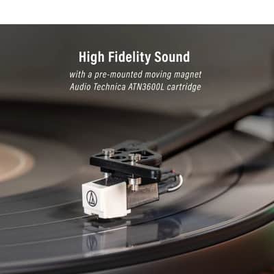 Crosley CR6046A 2-Speed Stave Turntable Record Player - Walnut and Gold-NEW image 4