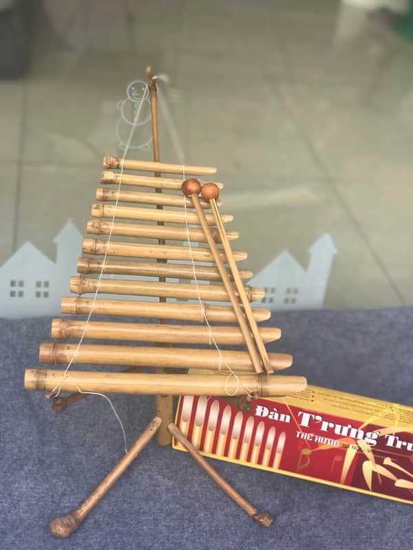 12-Note Mini T'rung Bamboo Instrument  Handmade Ethnic Percussion from  Vietnam's Central Highlands | Reverb