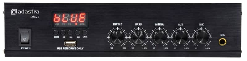 Adastra DM25 Digital 100V Mixer-Amp 25W image 1