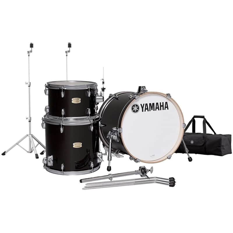 Yamaha SBP8F3 Stage Custom Bop Drum Shell Kit, 3-Piece, Raven Black, with Hardware Pack image 1