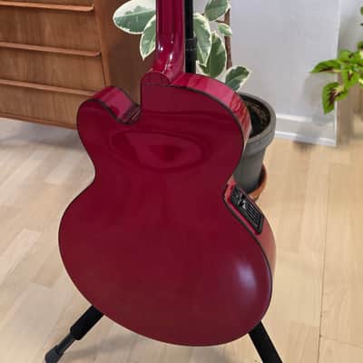 Gibson EC-10 Standard 1998 Special Limited Edition Cherry Red EC10 Pro Studio Guitar American 90s USA Acoustic Electric Thin Thinline Jumbo Stage Songwriter Light Lightweight Only 2kg image 4