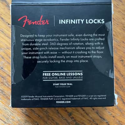 Fender "F" Logo Infinity Strap Locks 2010s - Chrome image 2