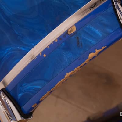 PEARL MASTERS MMX 4 PIECE CHAD SMITH LIMITED EDITION DRUM KIT, PEACOCK SWIRL (PRE-LOVED) image 10