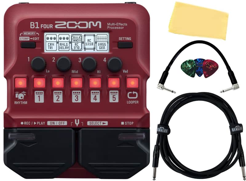Zoom B1 FOUR Bass Multi-Effects Processor w/ Cables image 1
