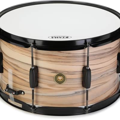 Tama Woodworks Snare Drum - 8 x 14-inch - Natural Zebrawood Wrap image 1