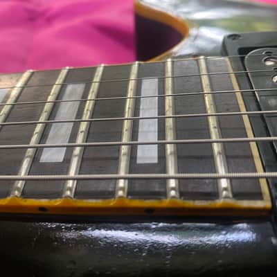 Mavis Tokai Les Paul Custom LC 1985 - GLOSS BLACK - w/Vintage GIBSON Brown Hardshell Case image 8