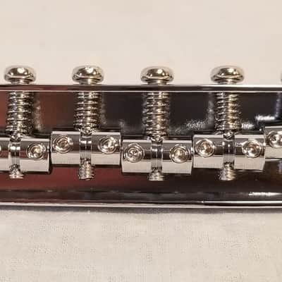 Fender Mustang Fully-adjustable Guitar Bridge (Japan), Chrome image 2