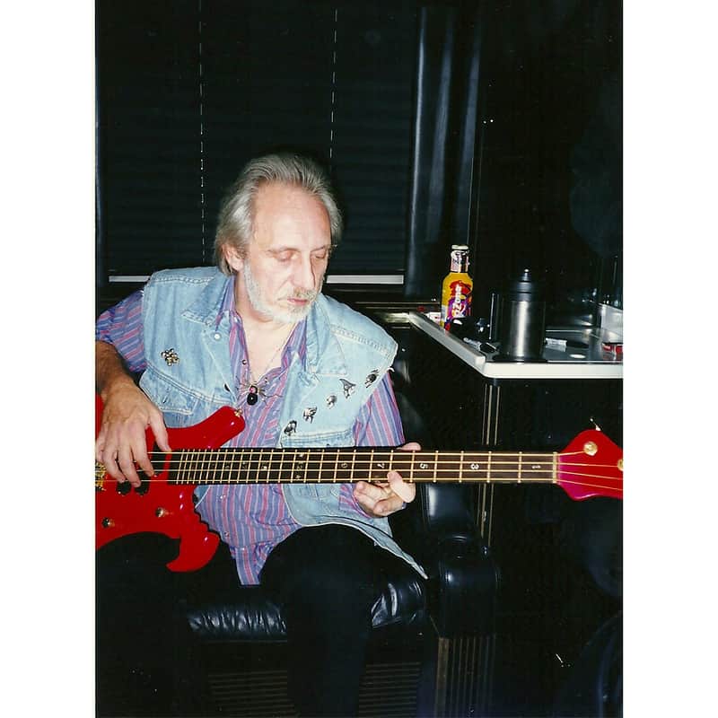 Warwick John Entwistle's Personal Collection Pink Buzzard Bass Guitar w Signed Case & Spider Doodle image 1