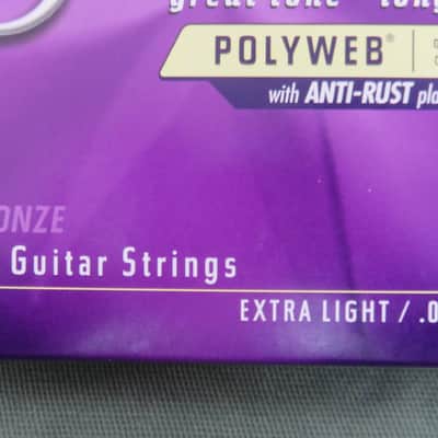 Elixir 11000 Polyweb 80/20 Bronze Acoustic Guitar Strings - Extra Light (10-47) 2010s - Standard image 3