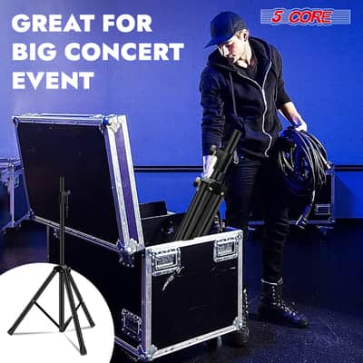 5 Core Speaker Stand Tripod Heavy Duty Adjustable 72" Universal Mount for PA DJ Studio image 9