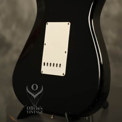 1960 Fender LEFT-HANDED Stratocaster factory assembled with '57 neck Custom Color BLACK with GOLD hardware!!! image 14
