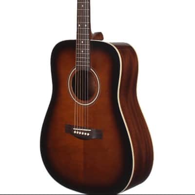 Teton STS100DVS Spruce/Mahogany Dreadnought 2010s - Dark Vintage Sunburst image 3