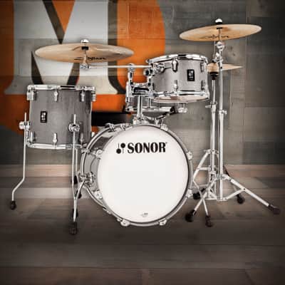 Sonor AQX Studio Drum Set - Black Midnight Sparkle w/ Hardware (AQX-STUDIO-NC-BMS) image 1