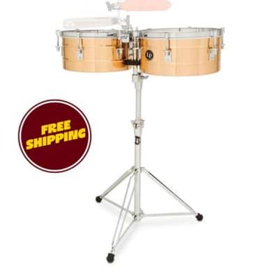 Latin Percussion LP LP257-BZ 14“ and 15” Tito Puente Timbales - Bronze, LP257-BZ image 1