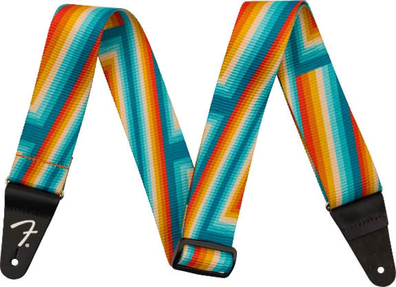 Genuine Fender Retro Series Guitar Strap, Rainbow image 1