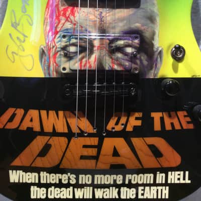 Custom Schecter 2002 NAMM Convention Horror Masterworks Display Catalog Guitar SIGNED Dawn Of The Dead George Romero Horror Halloween image 5
