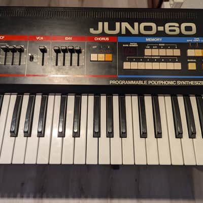 Roland Juno-60 61-Key Polyphonic Synthesizer, Boss FV-200 Expression Pedal, Roland DP-2 Hold Pedal, Kenton PRO DCB Mk3, Original Patch Cassette image 4