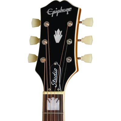 Epiphone J-200 Studio EC Acoustic Electric Guitar - Natural image 4