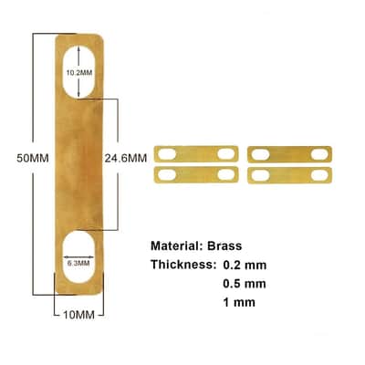 Guitar Neck Pocket Brass Shim Plates for Electric guitars Neck Angle, Pitch for Optimum Tone & Sustain image 6