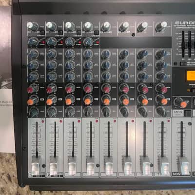 Behringer Europower PMP500 500-Watt 12-Channel Powered Mixer with Multi-Effects Processor 2000s - Dark Gray image 3