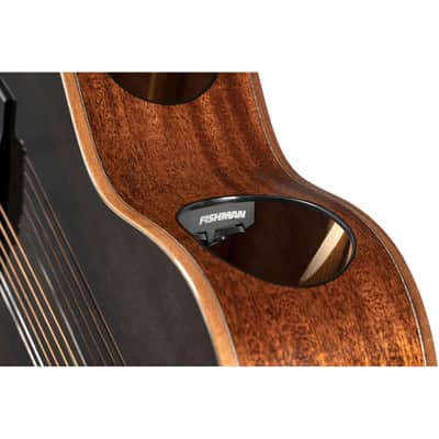 Cort MODERNBLACK Modern Concert Body Venetian Cutaway Solid European Sitka Spruce Top Walnut Reinforced Mahogany Neck 6-String Acoustic-Electric Guitar w/Hard Case image 8