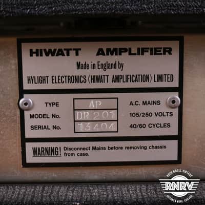 1979 Hiwatt DR201 2-Channel 200-Watt Bass Amp Head - Black image 8