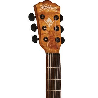 Washburn WCG66SCE Comfort Series Grand Auditorium Acoustic Electric Guitar, Natural Spalt Maple image 7