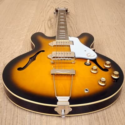 2009 Epiphone Inspired by John Lennon Casino Sunburst w/ Case, Gibson USA P-90s image 13