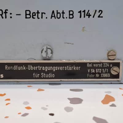 Siemens Tube Studio Aplifier 》EZ11 EF14 EF12 》Betr. Abt. B 114/2 》  》STUDIOVERSTARKER image 6