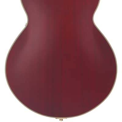 D'Angelico Deluxe Mini Dc Single Cutaway w/ stairstep tailpiece Satin Trans Wine image 2