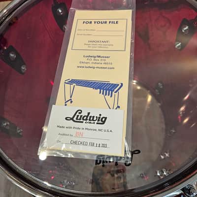 Ludwig Red Vistalite 20-14-12" Downbeat Drum Kit 2023 image 2