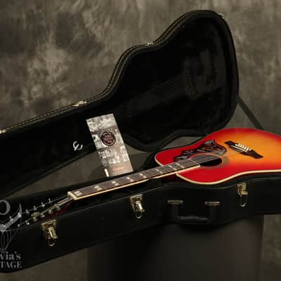 2006 Epiphone Hummingbird-12 string flattop acoustic Cherry Sunburst NEAR MINT!!! image 25