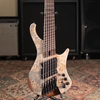 Ibanez EHB1506MS 6-String Electric Bass - Black Ice Flat with Gig Bag - Floor Model image 3