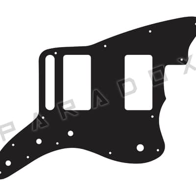 Custom Pickguard For 2015 - 2016 Made in Mexico Fender Special Edition Blacktop Jazzmaster HH - Black/White/Black .090"
