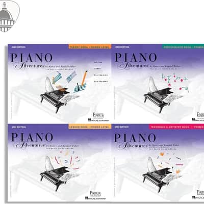 Faber Piano Adventures Primer Level Bundle- Lesson, Performance, Technique & Artistry, and Theory Books 4 in 1 Package
