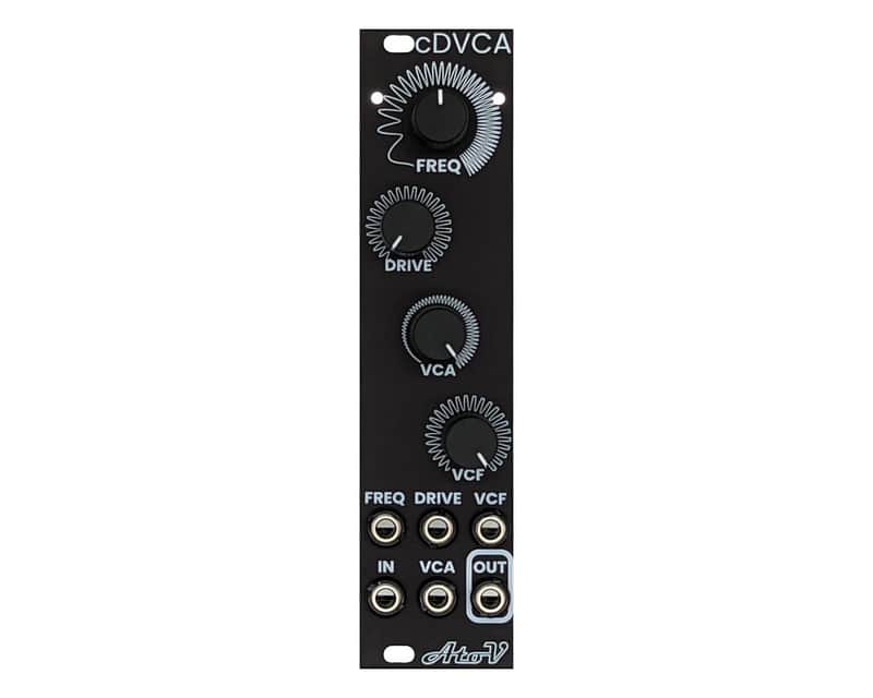 AtoVProject cDVCA Eurorack Waveshaper/VCA/VCF Module - Black image 1
