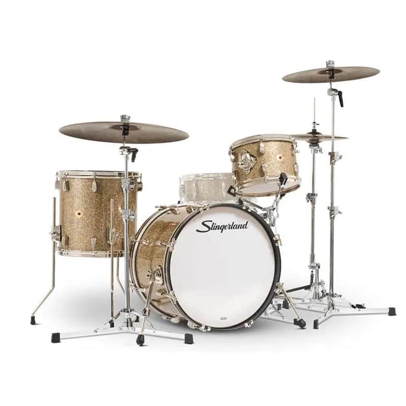 Slingerland Radio King 3pc Drum Set 20/12/14 Gold Glass image 1
