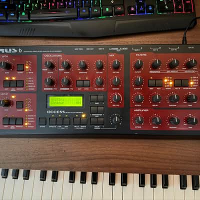 Access Virus B Desktop Digital Synthesizer 1999 - 2002 - Black & Red w/ wood side panels