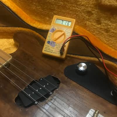 RARE 1976 Fernandes Burny FRETLESS Precision Bass + Original HARDCASE // Maple Fretboard + White Bin image 12