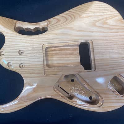 Finished Ash 6 string Jem style guitar body, HSH, AANJ, front route- RB221 image 3