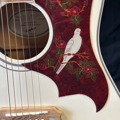 Epiphone LTD ED Dove Pro White Acoustic/Electric Guitar image 4