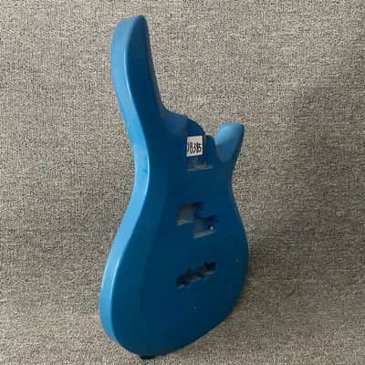Blue 4 String Bass Basswood Body image 6