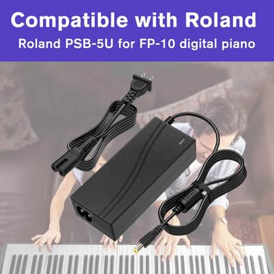 12V DC Adapter Charger Fit for Roland PSB-5U for FP-10 Digital Piano Power Supply Cord Mains PSU, 12V2A Power Supply Cord Battery Charger for Digital Piano Electronic Keyboard Replace Part image 3
