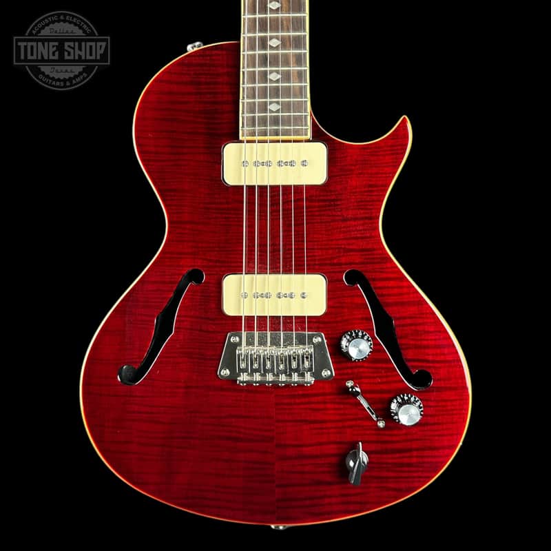 Used Epiphone Blues Hawk Deluxe Trans Red w/soft case TSU25232 image 1