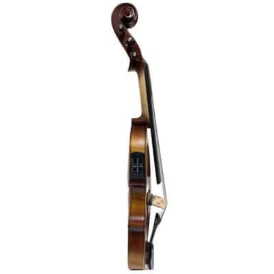 SONG 6 string brown 4/4 electric violin,Full size Acoustic 6 string brown 4/4 electric violin + full size Acoustic Violin, Good sound image 7
