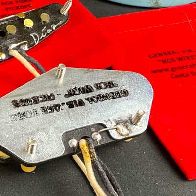 General Vintage Tone Mid 60's  Handwound NOS wire  Pickup set for Telecaster®️ Corona whire NY - Aged image 6