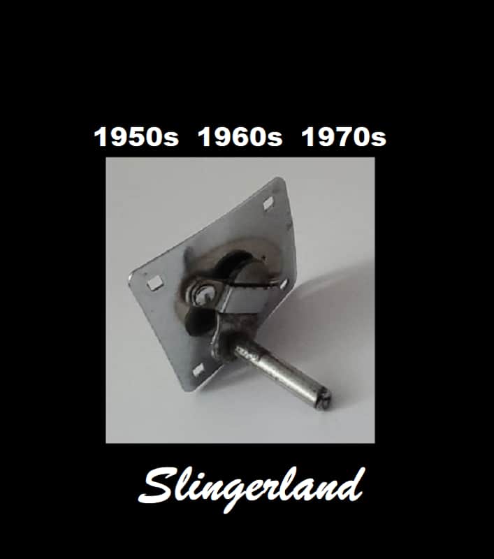 Vintage Slingerland Tom DIAMOND PLATE MOUNT & Rail Consolette TONGUE Holder plate image 1