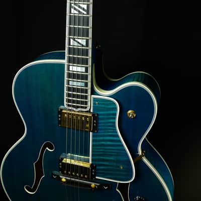 Heritage  Super Eagle 1998 Blue Sunburst Rare Archtop Guitar image 20