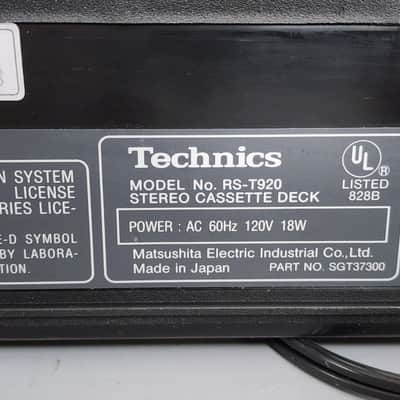 Technics RS-T920 Stereo Double Cassette Deck Auto Control High Speed Edit image 7